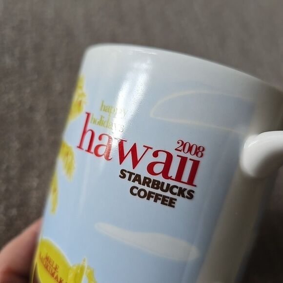 Starbucks 2008 Happy Holidays Hawaii Mele Kalikimaka 16oz Coffee Mug Christmas - Picture 2 of 7
